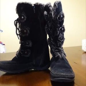 Nine West Women's black suede winter boots